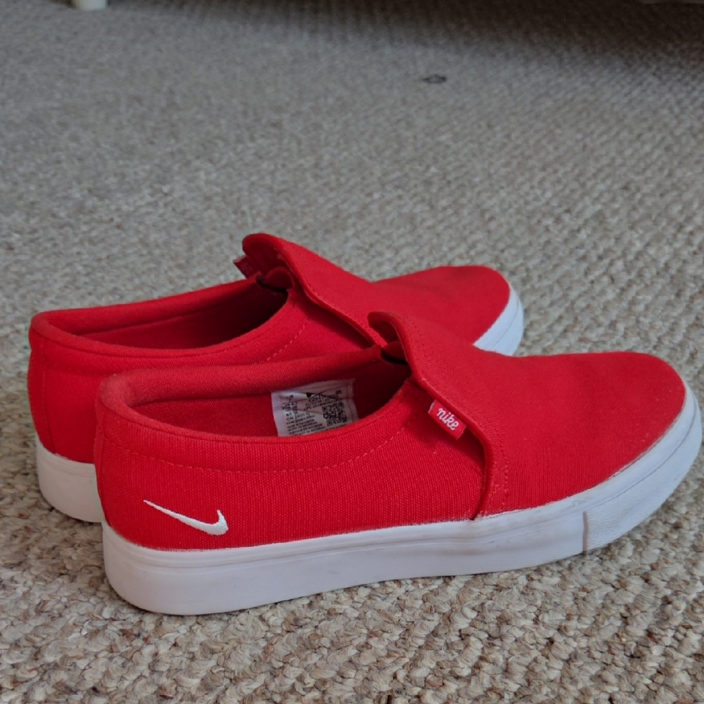 Nike Red Slip-On Sneakers Size 7
